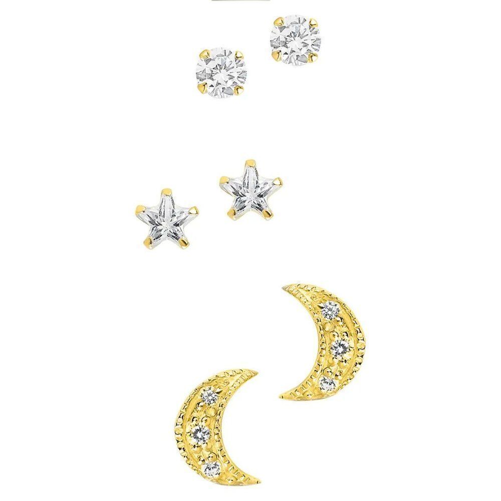 3-Pack Assorted Stud Earrings